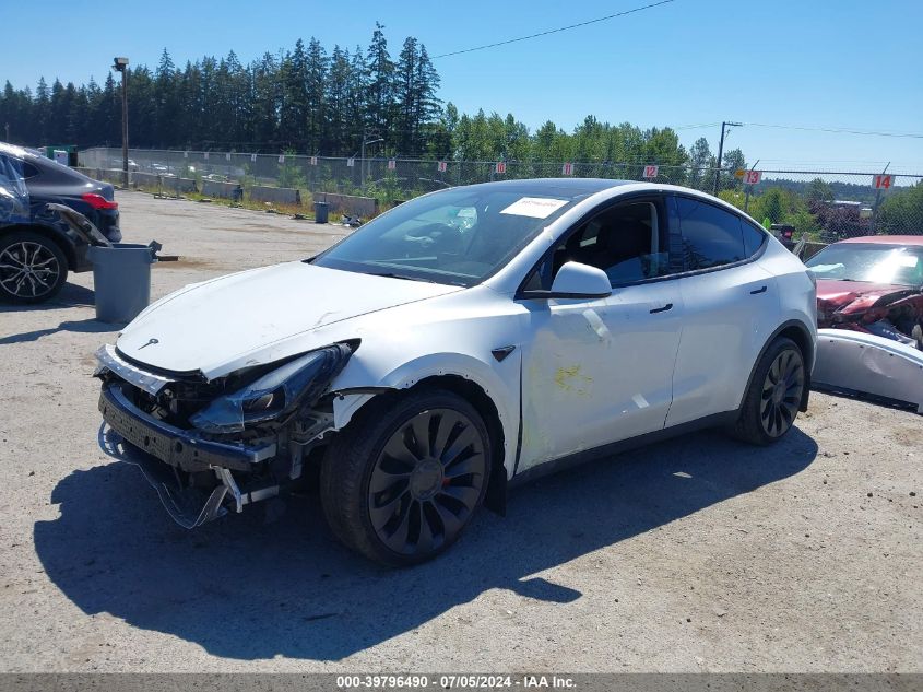 2022 Tesla Model Y Performance Dual Motor All-Wheel Drive VIN: 7SAYGDEF0NF547932 Lot: 39796490