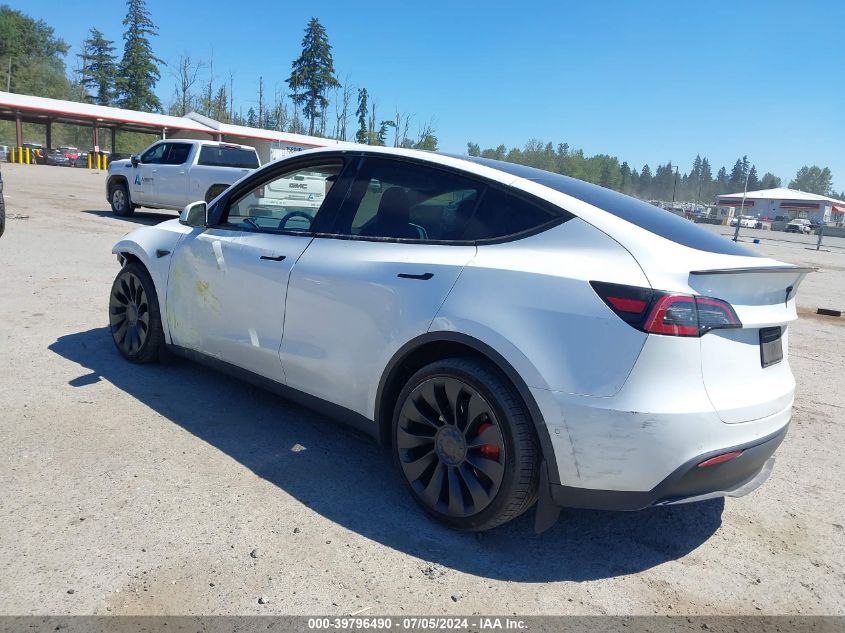 2022 Tesla Model Y Performance Dual Motor All-Wheel Drive VIN: 7SAYGDEF0NF547932 Lot: 39796490