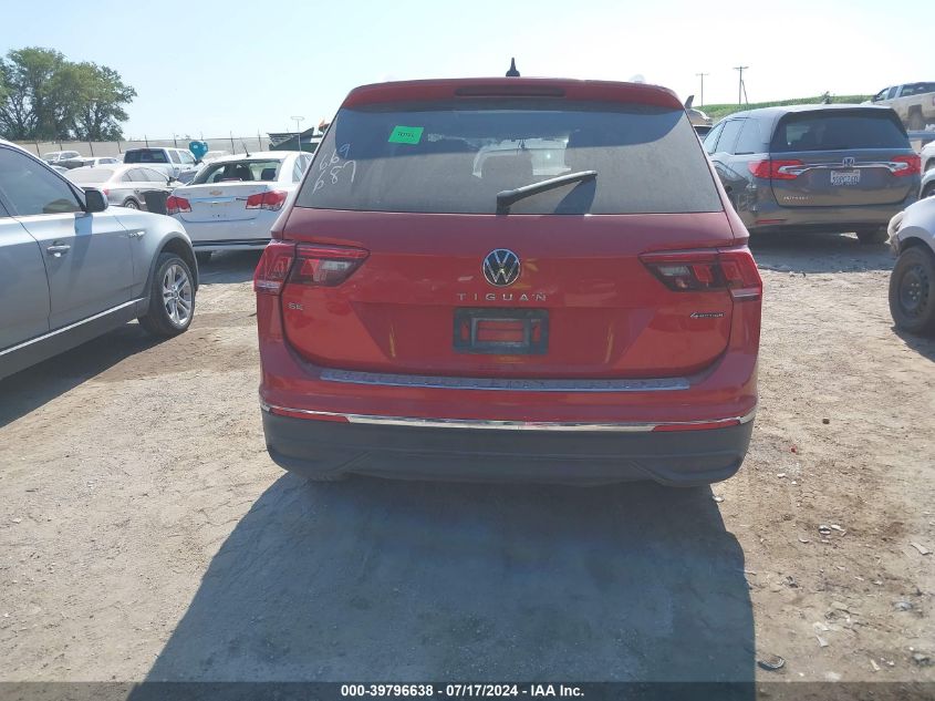 2022 Volkswagen Tiguan 2.0T Se VIN: 3VV2B7AX7NM120522 Lot: 39796638