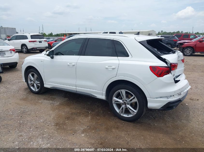 2022 Audi Q3 Premium 45 Tfsi S Line Quattro Tiptronic VIN: WA1DECF39N1058013 Lot: 39796697