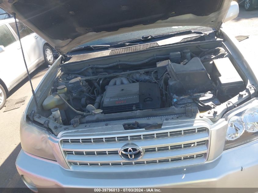 2002 Toyota Highlander Limited V6 VIN: JTEHF21A520059855 Lot: 39796813