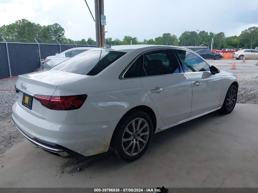 2020 AUDI A4 PREMIUM 40 TFSI FRONT-WHEEL DRIVE S TRONIC - WAUGMAF41LN013525