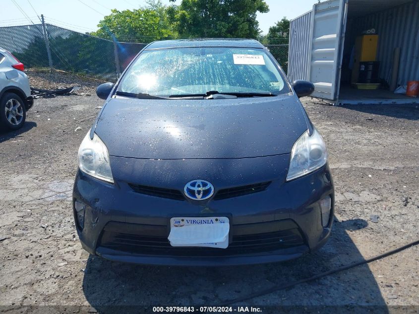 2012 Toyota Prius Four VIN: JTDKN3DU7C5388439 Lot: 39796843