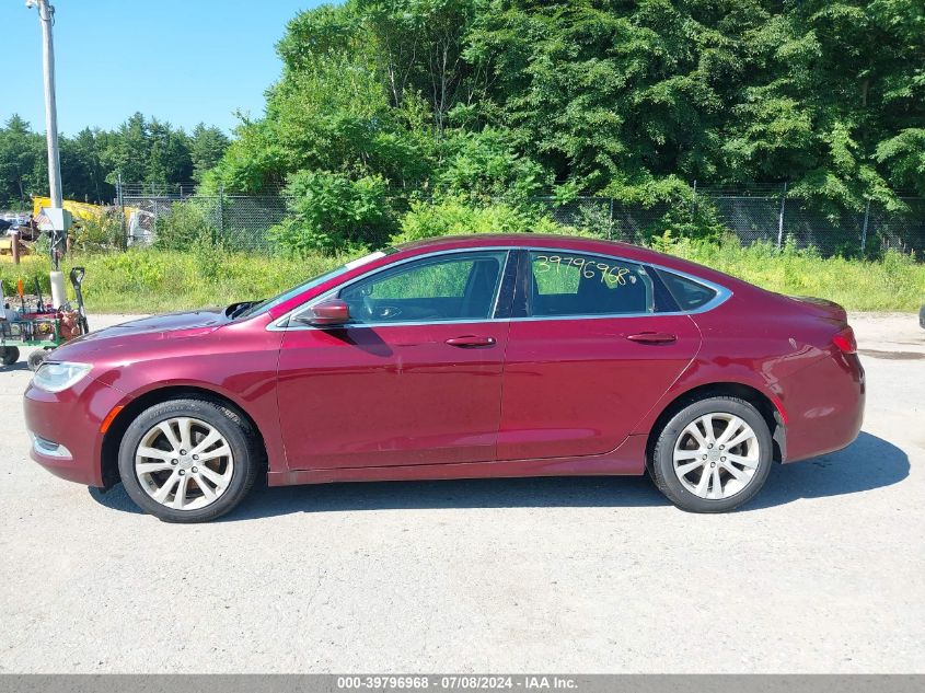 2015 Chrysler 200 Limited VIN: 1C3CCCAB3FN759523 Lot: 39796968