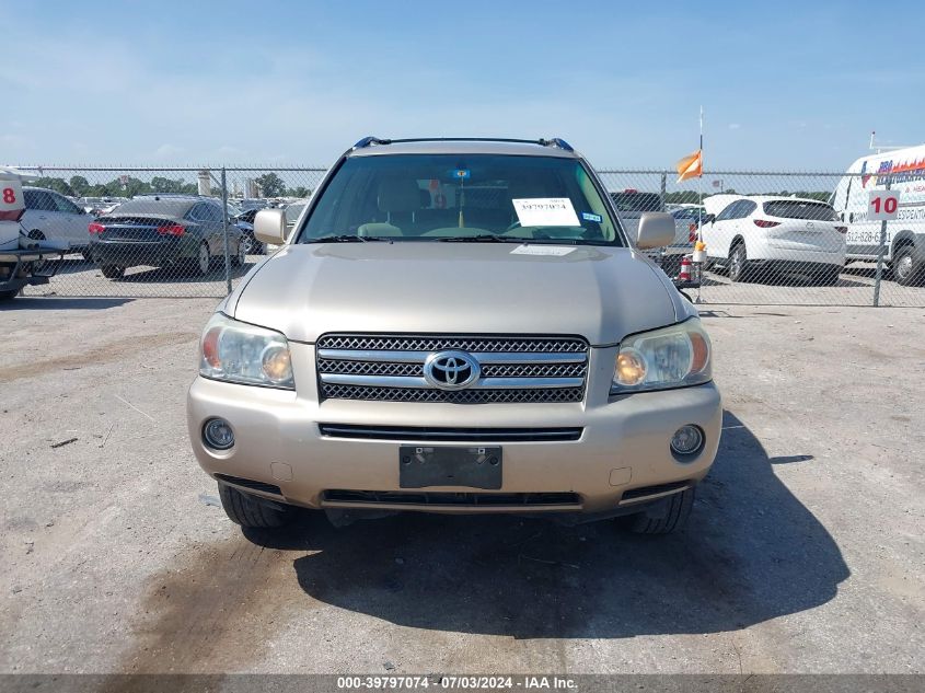 2006 Toyota Highlander Hybrid Limited V6 VIN: JTEDW21A960004247 Lot: 39797074