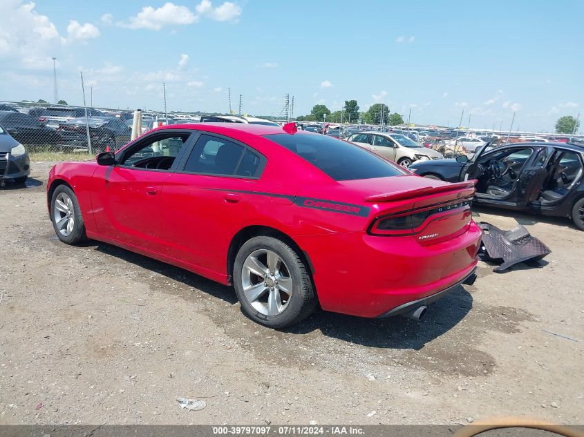 2015 Dodge Charger Sxt VIN: 2C3CDXHG8FH866713 Lot: 39797097