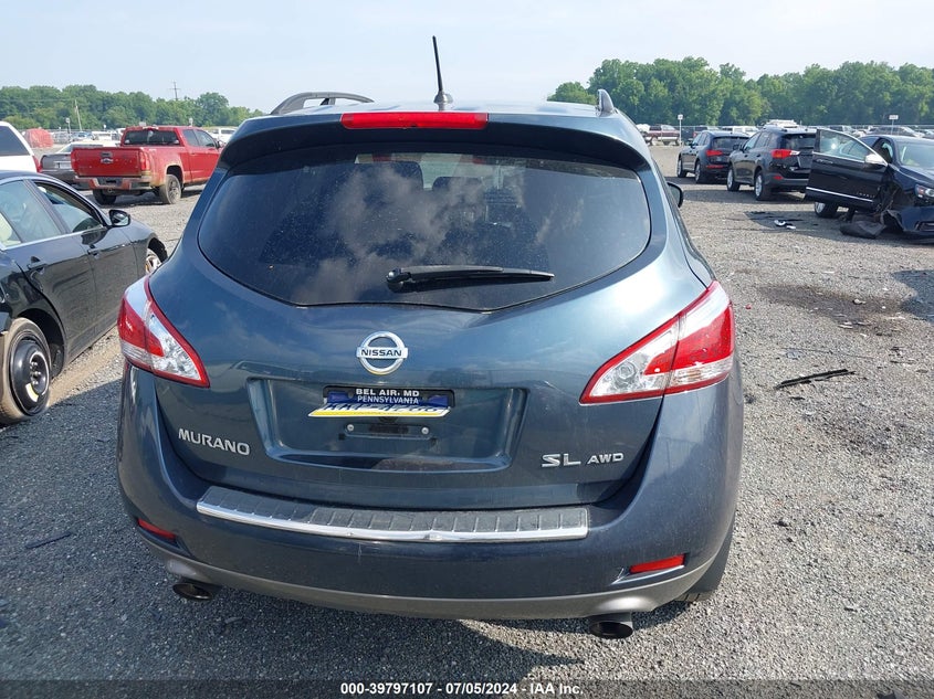 2014 Nissan Murano Sl VIN: JN8AZ1MWXEW506278 Lot: 39797107