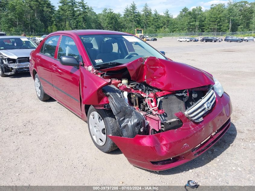 2003 Toyota Corolla Ce VIN: 2T1BR32E83C037851 Lot: 39797205