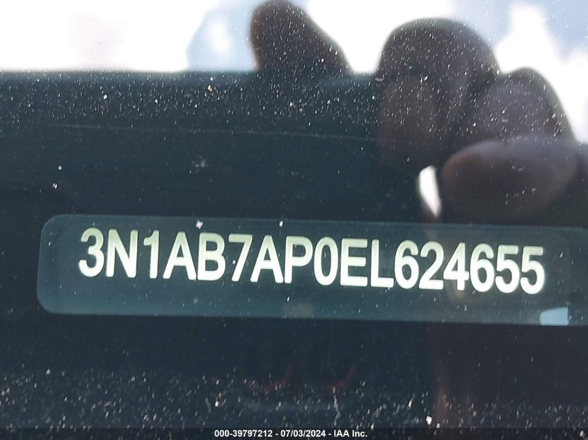 2014 Nissan Sentra Sl VIN: 3N1AB7AP0EL624655 Lot: 39797212