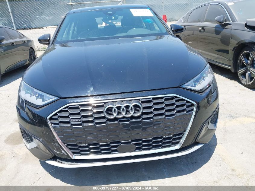 2022 Audi A3 Premium 40 Tfsi Quattro S Tronic VIN: WAUGUDGY3NA059287 Lot: 39797227