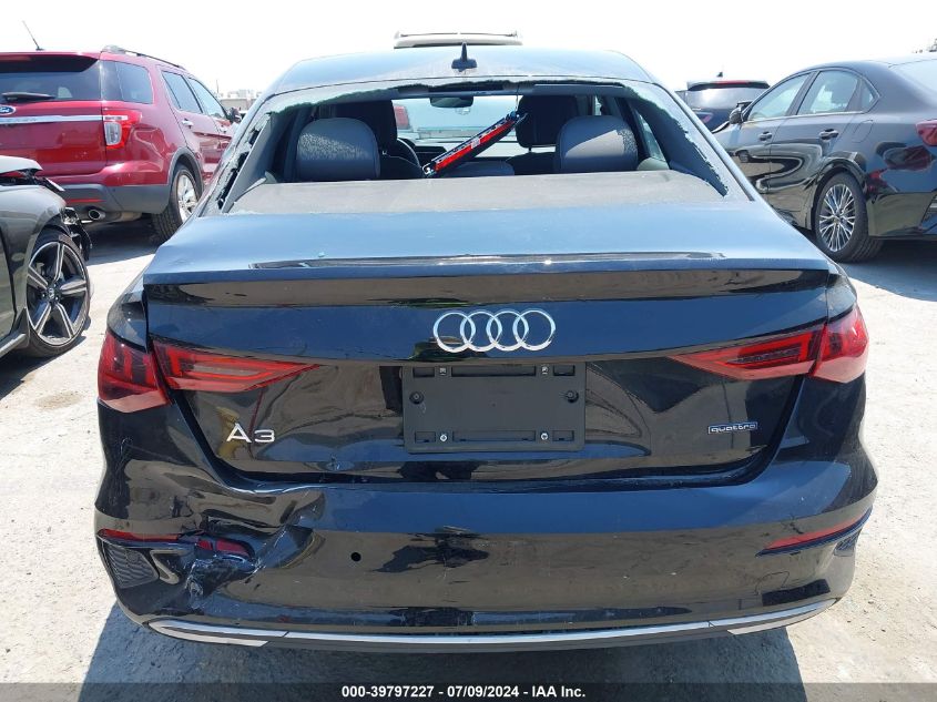 2022 Audi A3 Premium 40 Tfsi Quattro S Tronic VIN: WAUGUDGY3NA059287 Lot: 39797227