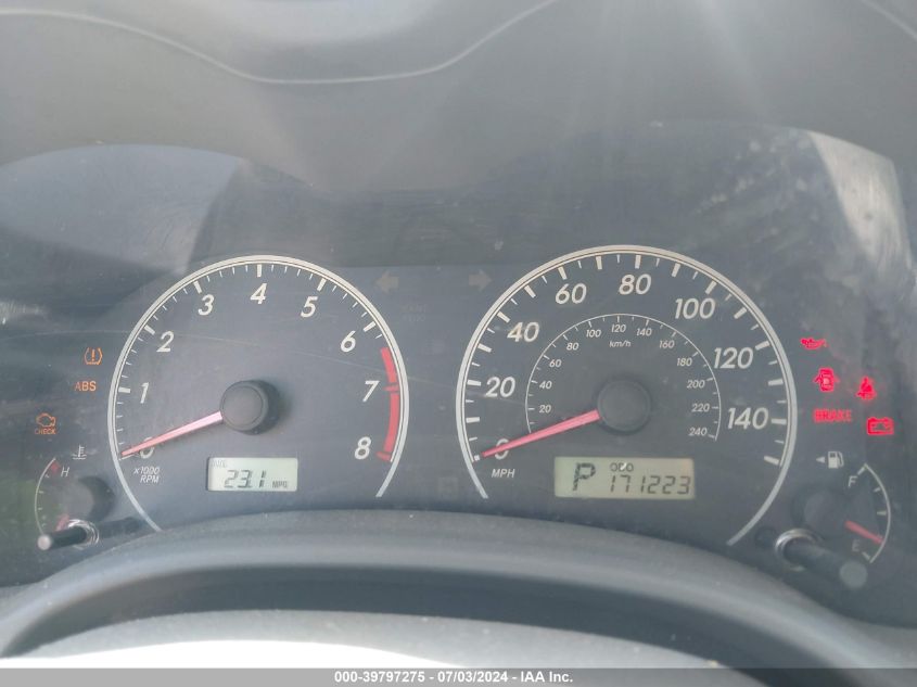 2009 Toyota Corolla Le/Xle VIN: JTDBL40E49J042262 Lot: 39797275