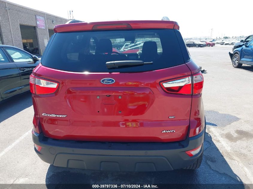 2018 Ford Ecosport Se VIN: MAJ6P1UL1JC189943 Lot: 39797336