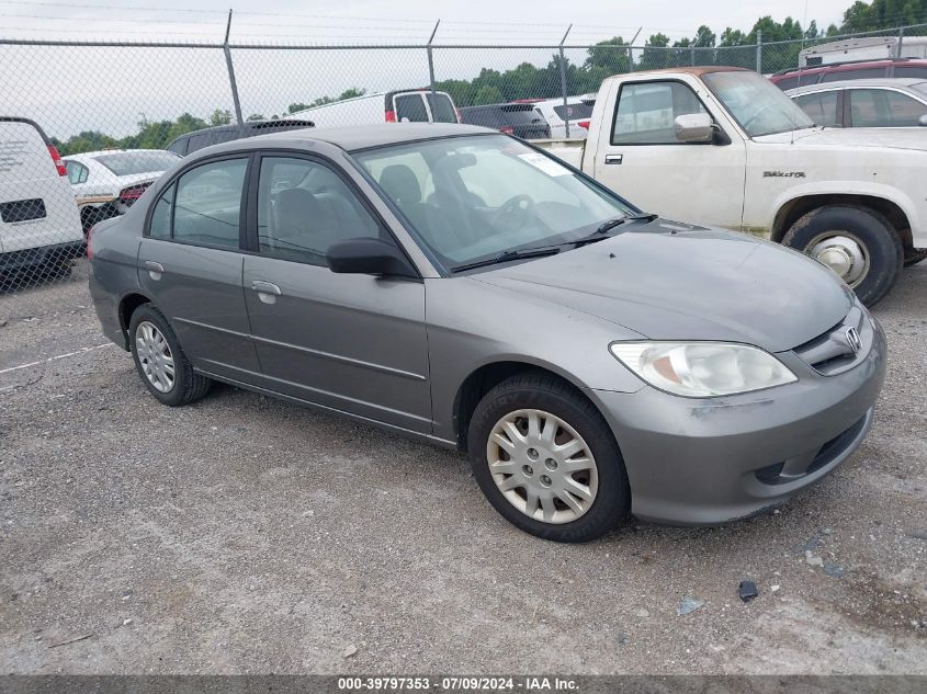 2004 Honda Civic Lx VIN: 2HGES16504H596092 Lot: 39797353