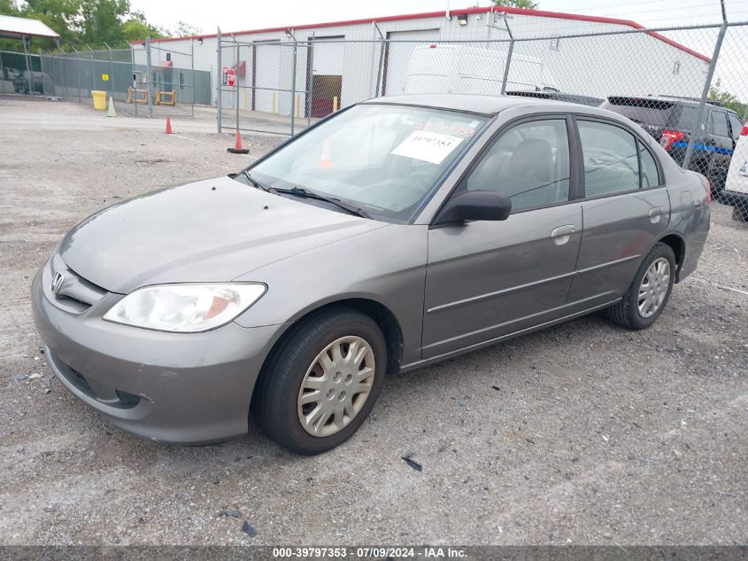 2004 Honda Civic Lx VIN: 2HGES16504H596092 Lot: 39797353