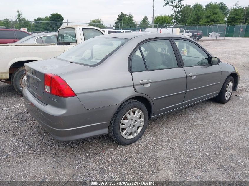 2004 Honda Civic Lx VIN: 2HGES16504H596092 Lot: 39797353