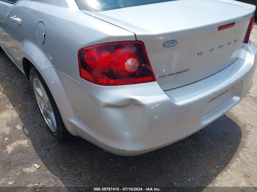2012 Dodge Avenger Se VIN: 1C3CDZAB6CN231499 Lot: 39797415