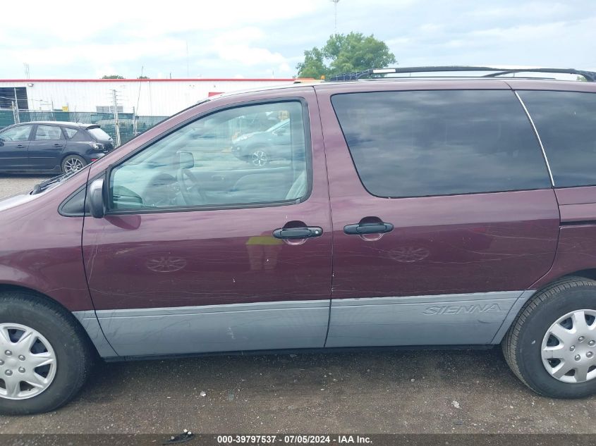2000 Toyota Sienna Le VIN: 4T3ZF13C1YU295196 Lot: 39797537