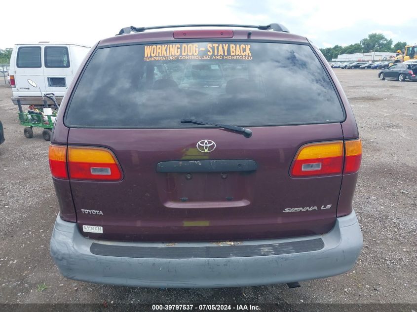2000 Toyota Sienna Le VIN: 4T3ZF13C1YU295196 Lot: 39797537