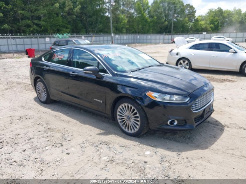 2013 Ford Fusion Hybrid Titanium VIN: 3FA6P0RU9DR281710 Lot: 39797541