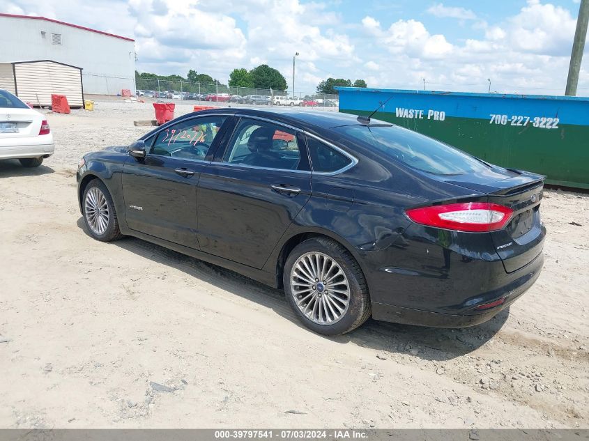 2013 Ford Fusion Hybrid Titanium VIN: 3FA6P0RU9DR281710 Lot: 39797541