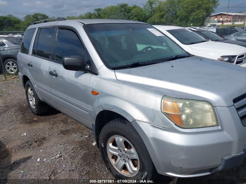 2006 Honda Pilot Lx VIN: 5FNYF28136B025608 Lot: 39797581