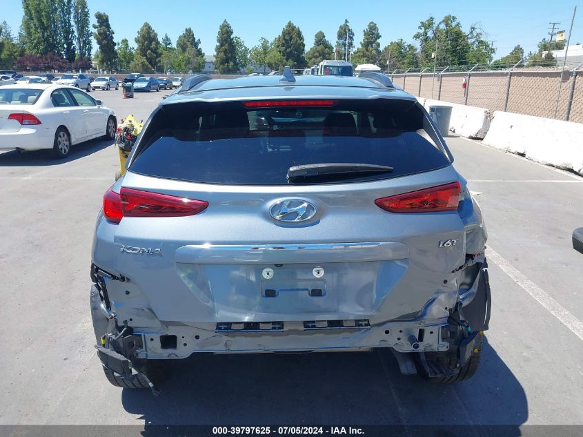 2020 Hyundai Kona Limited VIN: KM8K33A5XLU487180 Lot: 39797625