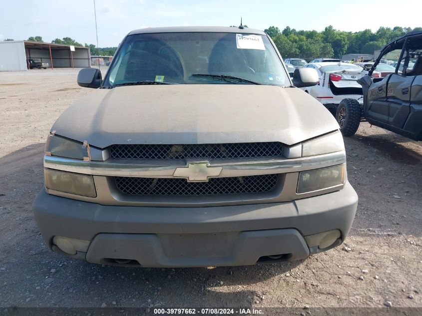 2002 Chevrolet Avalanche K1500 VIN: 3GNEK13T72G324872 Lot: 39797662