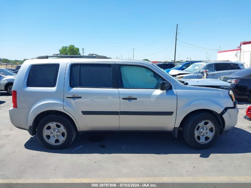 2013 Honda Pilot Lx VIN: 5FNYF4H27DB060198 Lot: 39797806