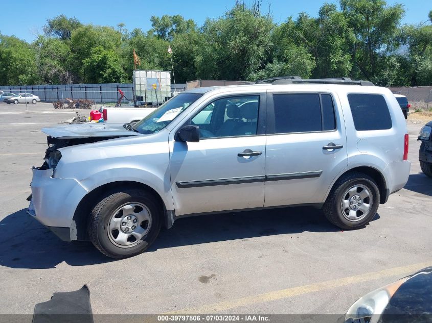 2013 Honda Pilot Lx VIN: 5FNYF4H27DB060198 Lot: 39797806