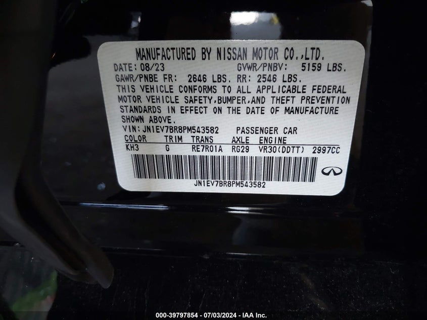 2023 INFINITI Q50 LUXE AWD - JN1EV7BR8PM543582