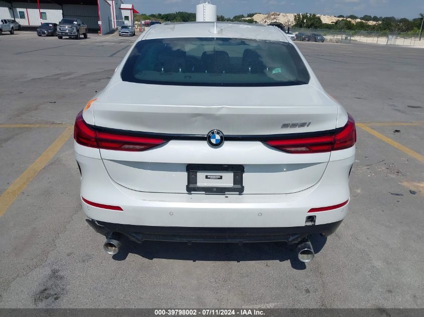 2022 BMW 228 Gran Coupe I Sdrive VIN: WBA53AK06N7K11523 Lot: 39798002