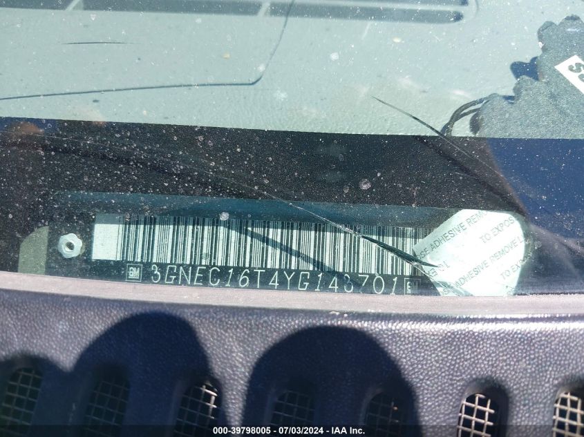 2000 Chevrolet Suburban 1500 Ls VIN: 3GNEC16T4YG143701 Lot: 39798005