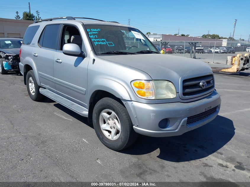 2002 Toyota Sequoia Sr5 V8 VIN: 5TDZT34A72S076544 Lot: 39798031