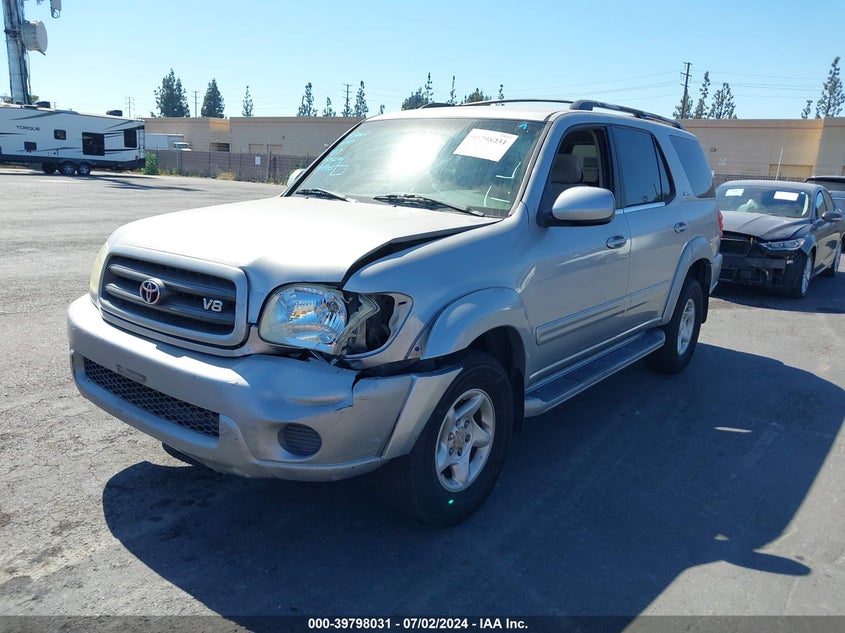 2002 Toyota Sequoia Sr5 V8 VIN: 5TDZT34A72S076544 Lot: 39798031