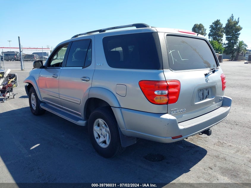 2002 Toyota Sequoia Sr5 V8 VIN: 5TDZT34A72S076544 Lot: 39798031