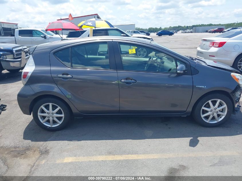 2013 Toyota Prius C Four VIN: JTDKDTB34D1537458 Lot: 39798222