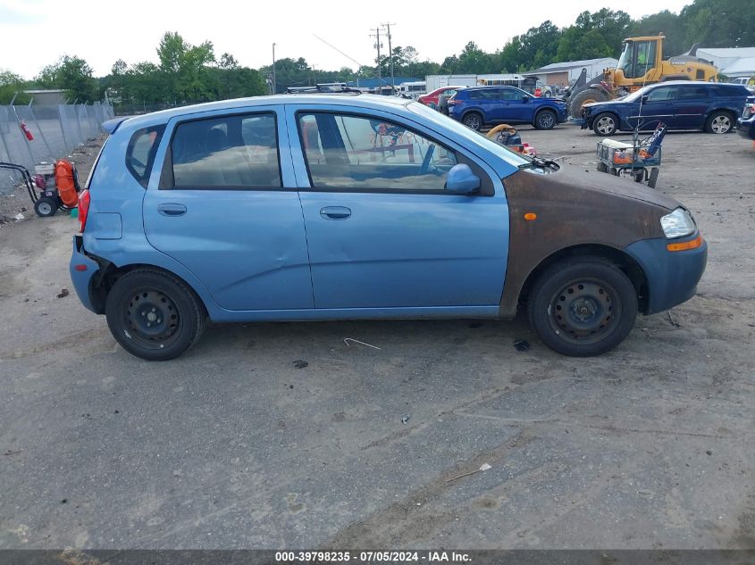 2004 Chevrolet Aveo Ls VIN: KL1TJ62624B259007 Lot: 39798235