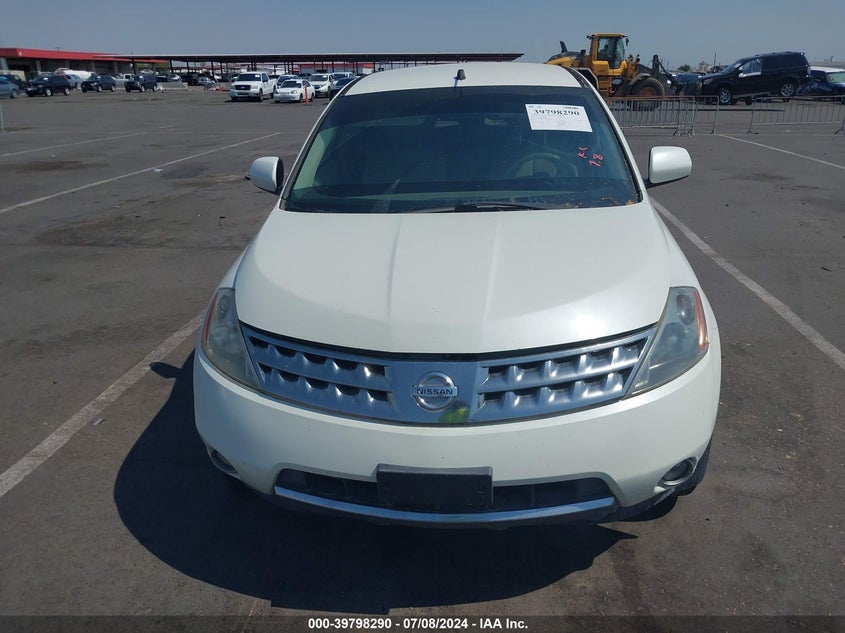 2007 Nissan Murano Sl VIN: JN8AZ08TX7W505466 Lot: 39798290