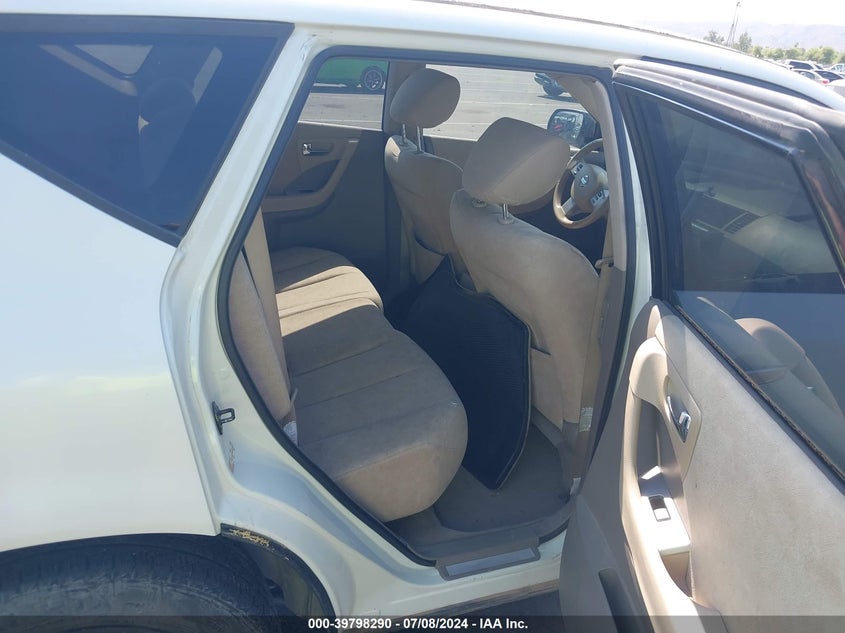 2007 Nissan Murano Sl VIN: JN8AZ08TX7W505466 Lot: 39798290