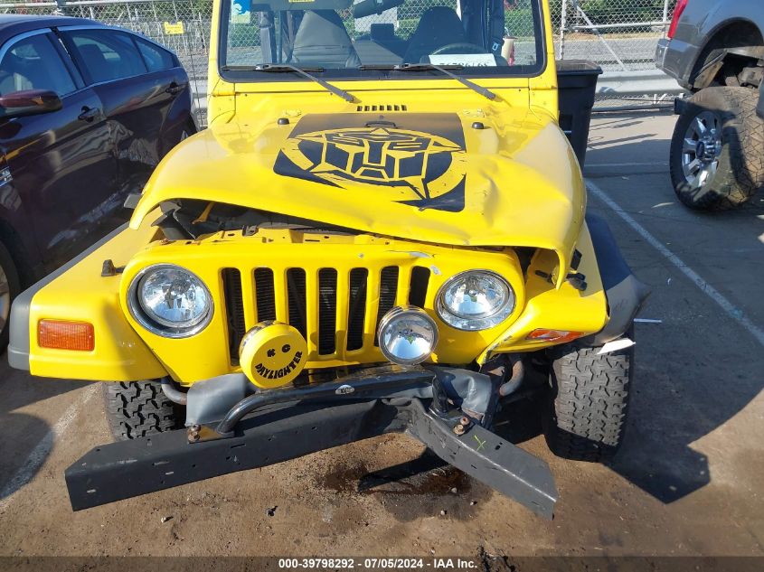 2000 Jeep Wrangler Se VIN: 1J4FA29P0YP788214 Lot: 39798292