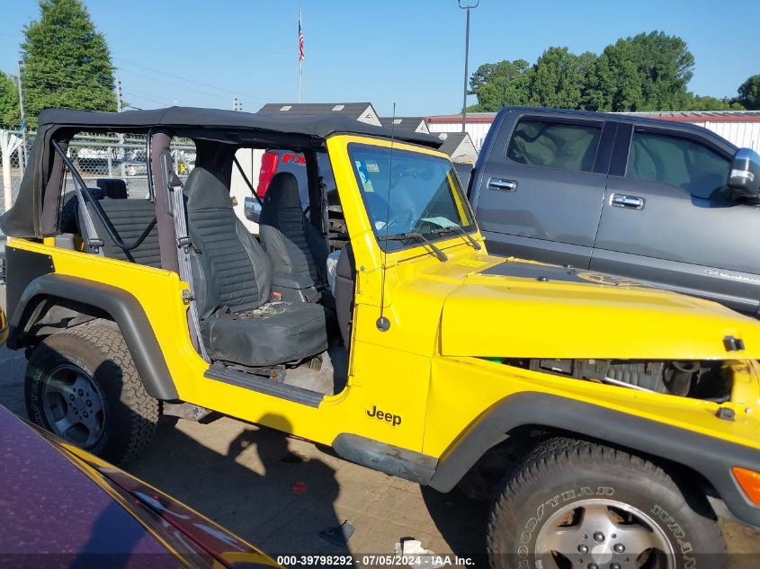 2000 Jeep Wrangler Se VIN: 1J4FA29P0YP788214 Lot: 39798292