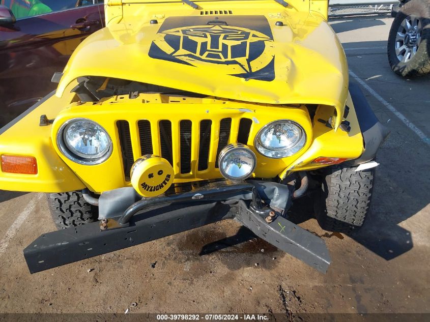 2000 Jeep Wrangler Se VIN: 1J4FA29P0YP788214 Lot: 39798292