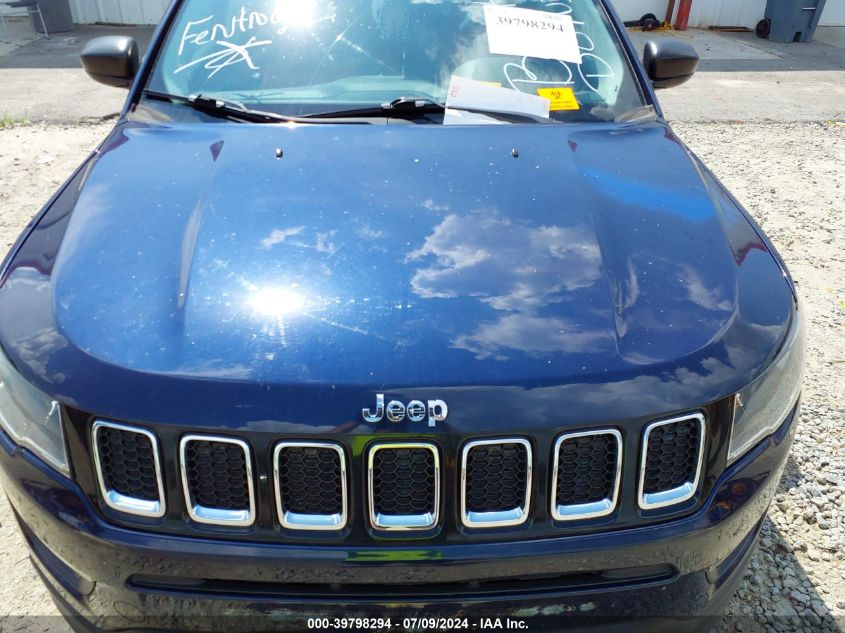 2019 Jeep Compass Sport Fwd VIN: 3C4NJCAB6KT763098 Lot: 39798294