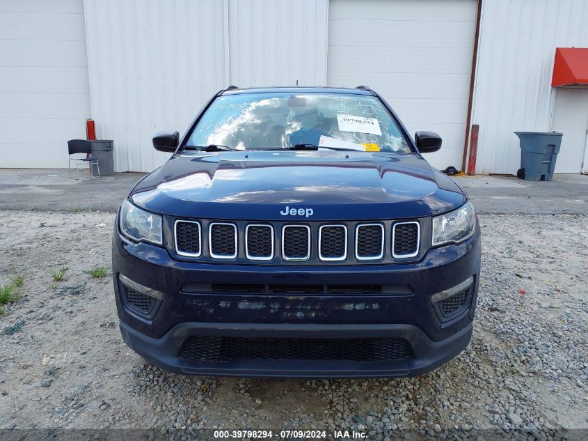 2019 Jeep Compass Sport Fwd VIN: 3C4NJCAB6KT763098 Lot: 39798294
