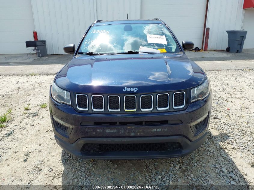 2019 Jeep Compass Sport Fwd VIN: 3C4NJCAB6KT763098 Lot: 39798294