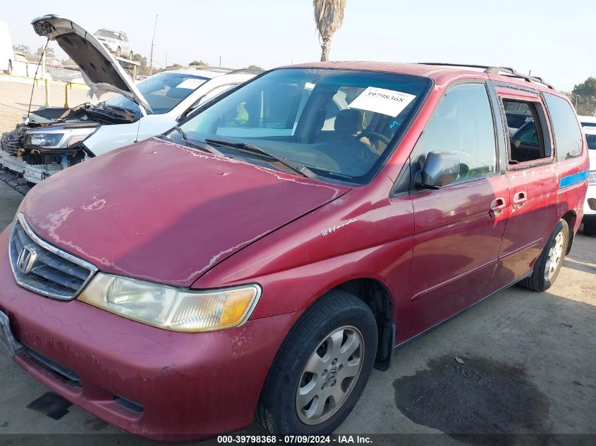 2002 Honda Odyssey Ex VIN: 2HKRL18682H501964 Lot: 39798368