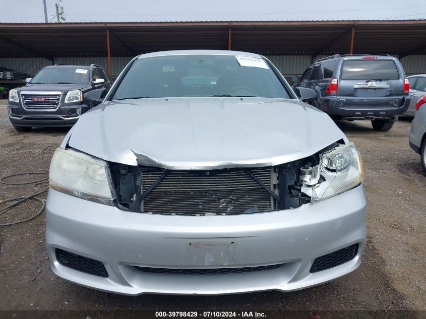 2012 Dodge Avenger Se VIN: 1C3CDZAG4CN269843 Lot: 39798429