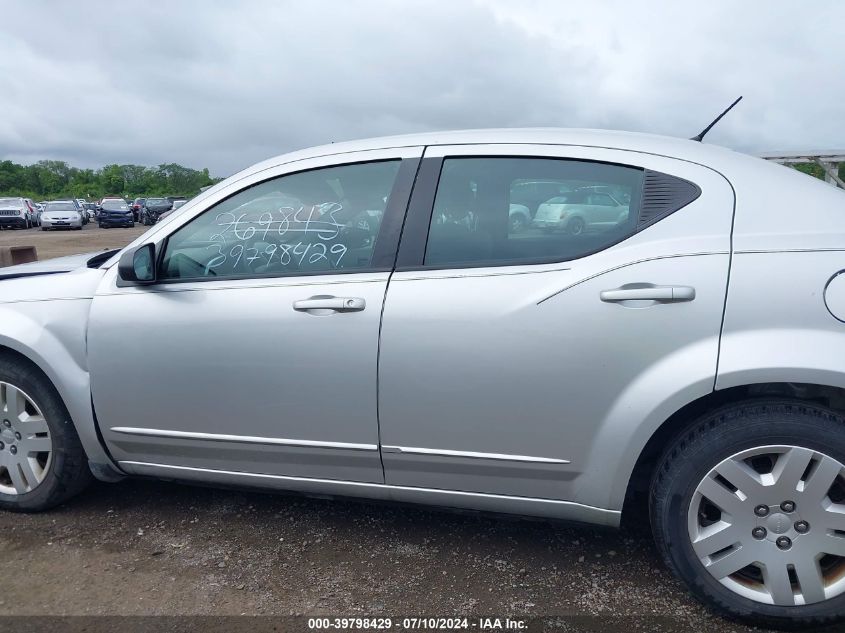 2012 Dodge Avenger Se VIN: 1C3CDZAG4CN269843 Lot: 39798429