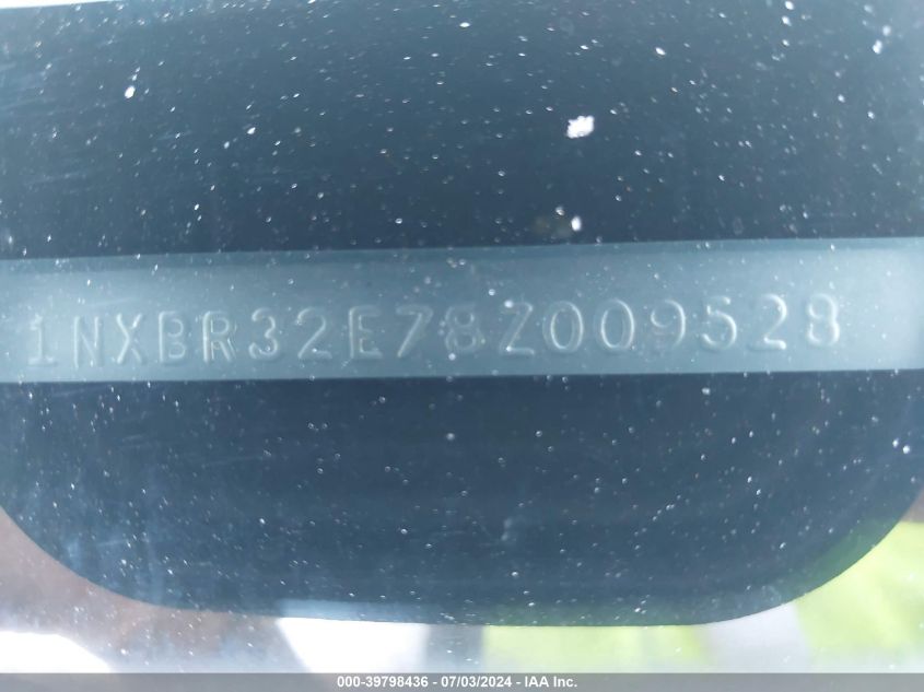 2008 Toyota Corolla S VIN: 1NXBR32E78Z009528 Lot: 39798436